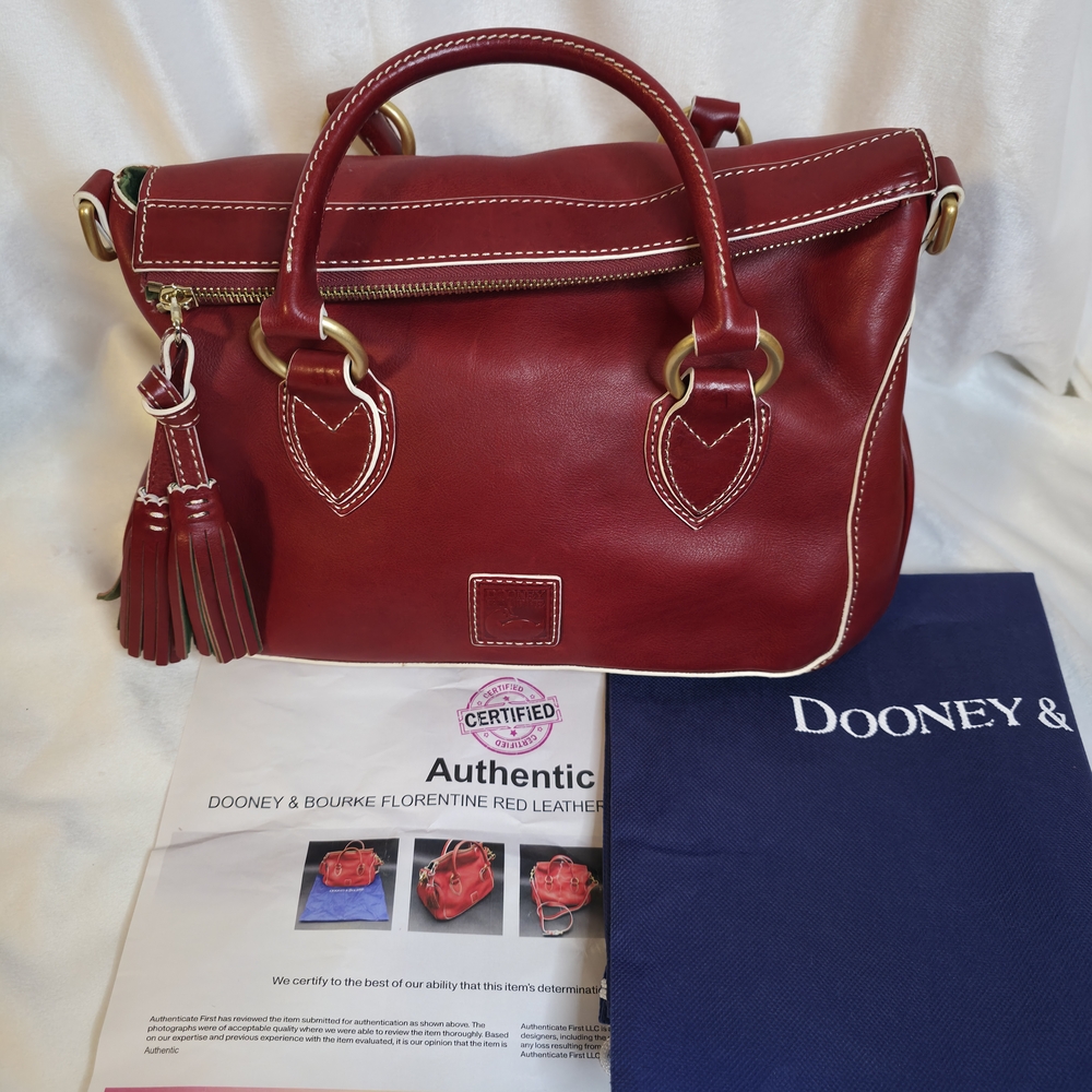 Dooney & Bourke Red Leather Satchel